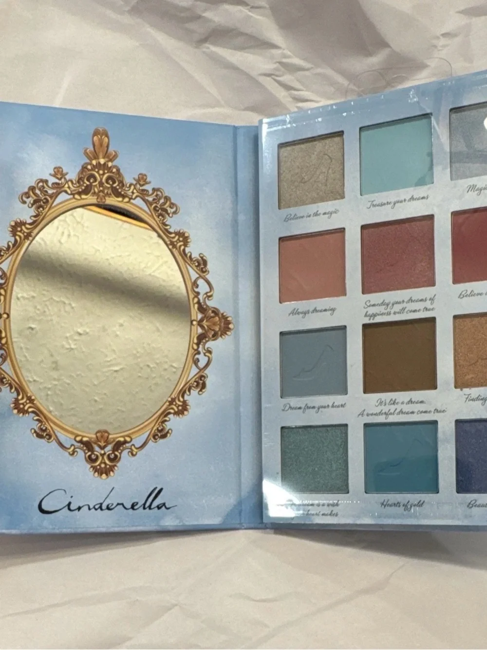 Disney Cinderella Eyeshadow Palette - Light Blue, White & Gold